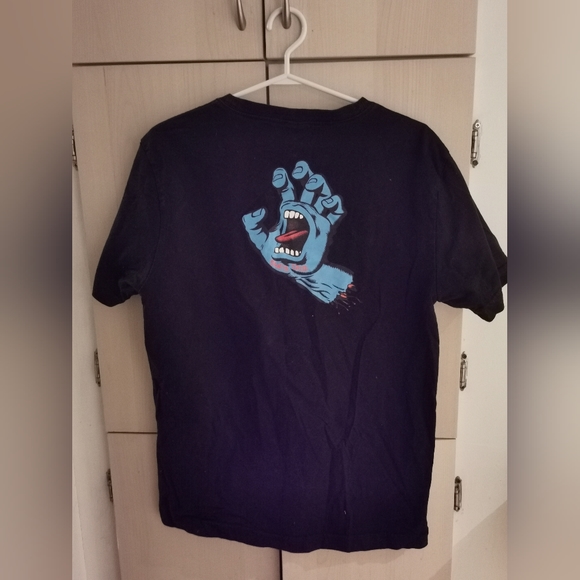 Santa Cruz Speed Wheels skate T-shirt (OFFICIAL) hand screaming devil - Picture 2 of 6